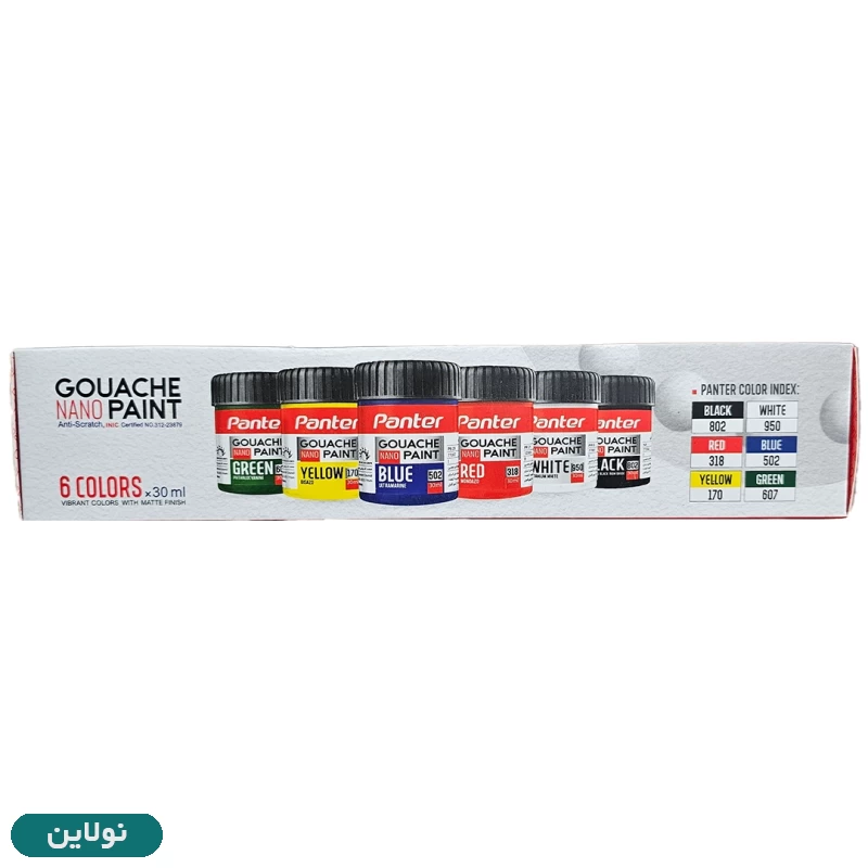 قیمت و خرید گواش 6 رنگ پنتر مدل نانو پوشرنگ حجم 30 میلی لیتر کد 6-711 | نولاین