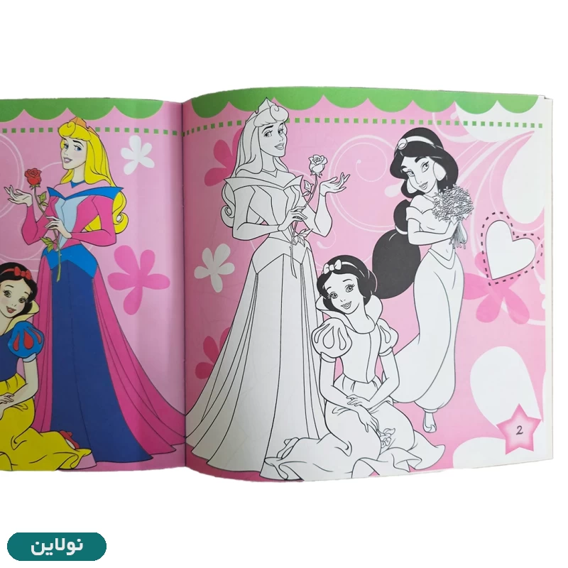 قیمت و خرید کتاب رنگ آمیزی دخترانه طرح سیندرلا زینو بوک | نولاین
