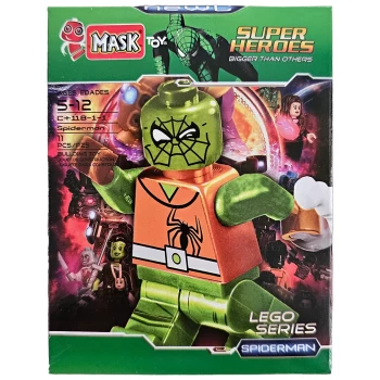 لگو آدمک مرد عنکبوتی spider man سری سبز ماسک mask کد 118 | نولاین