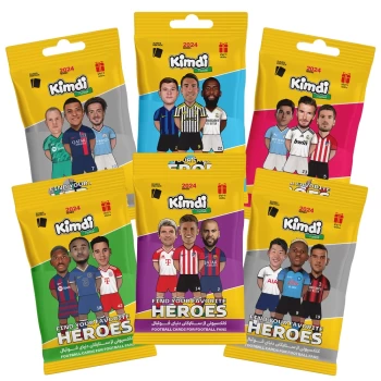 کارت بازی کیمدی فوتبالی بسته ای سری قهرمانان heros بسته 6 عددی | نولاین