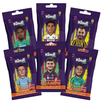 کارت بازی کیمدی فوتبالی بسته ای سری champs بسته 6 عددی | نولاین