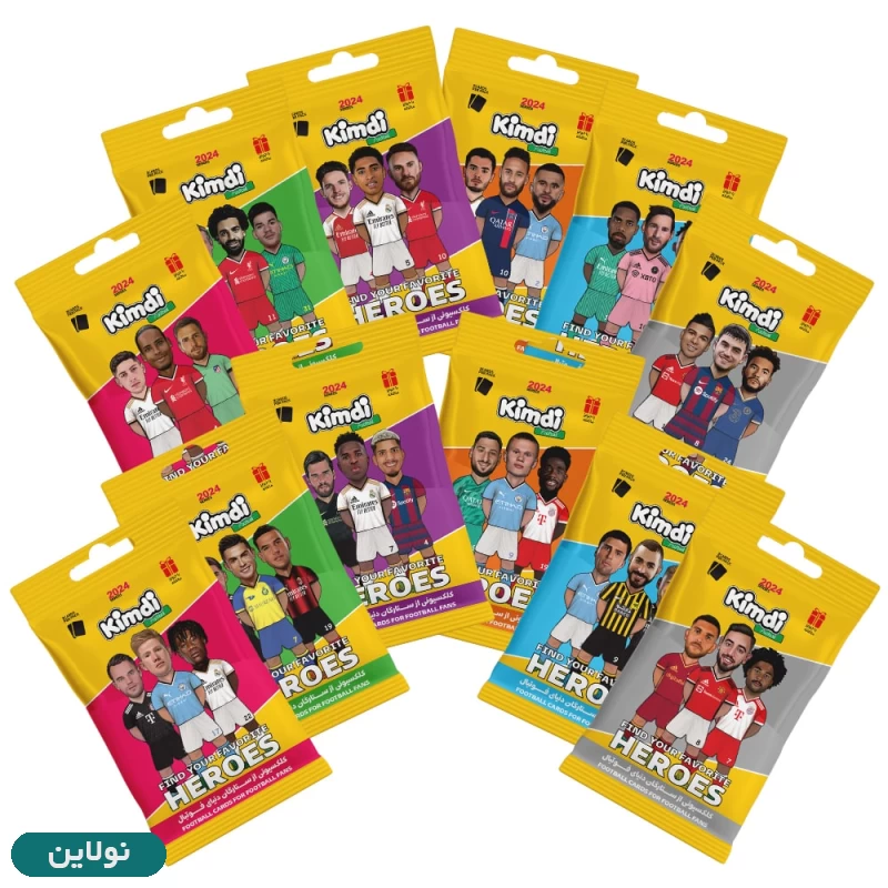 قیمت و خرید کارت بازی کیمدی فوتبالی بسته ای سری قهرمانان heros بسته 12 عددی | نولاین