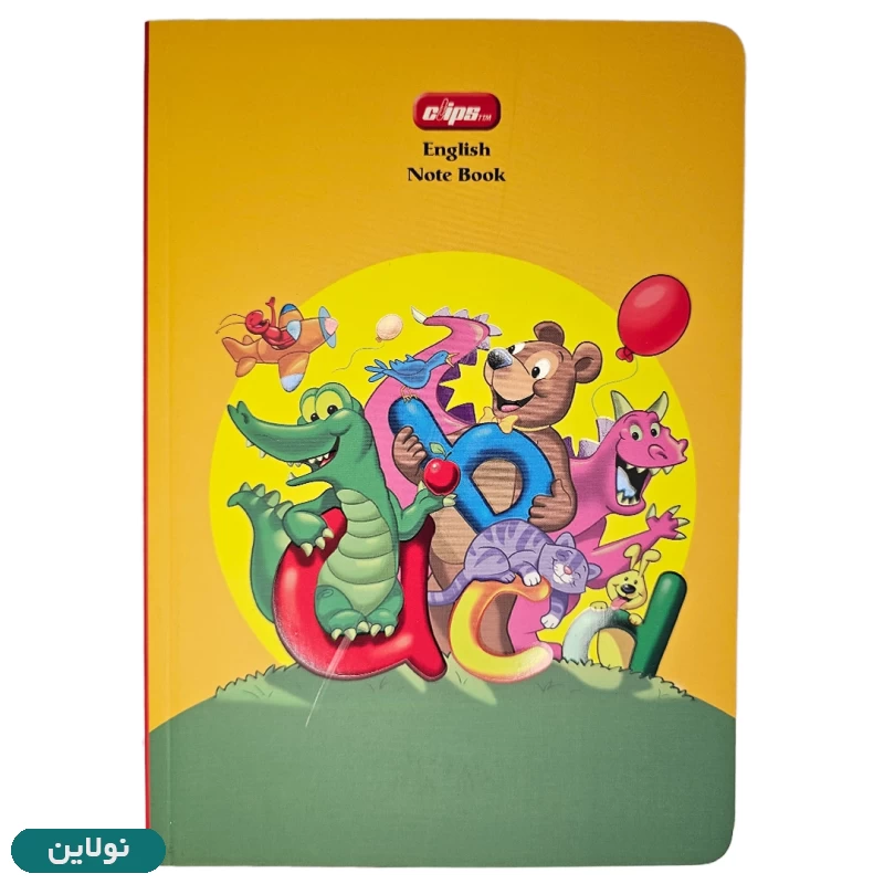 قیمت و خرید دفتر زبان 2 خط 80 برگ بدون سیم طرح حیوانات کلیپس کد 0070 | نولاین