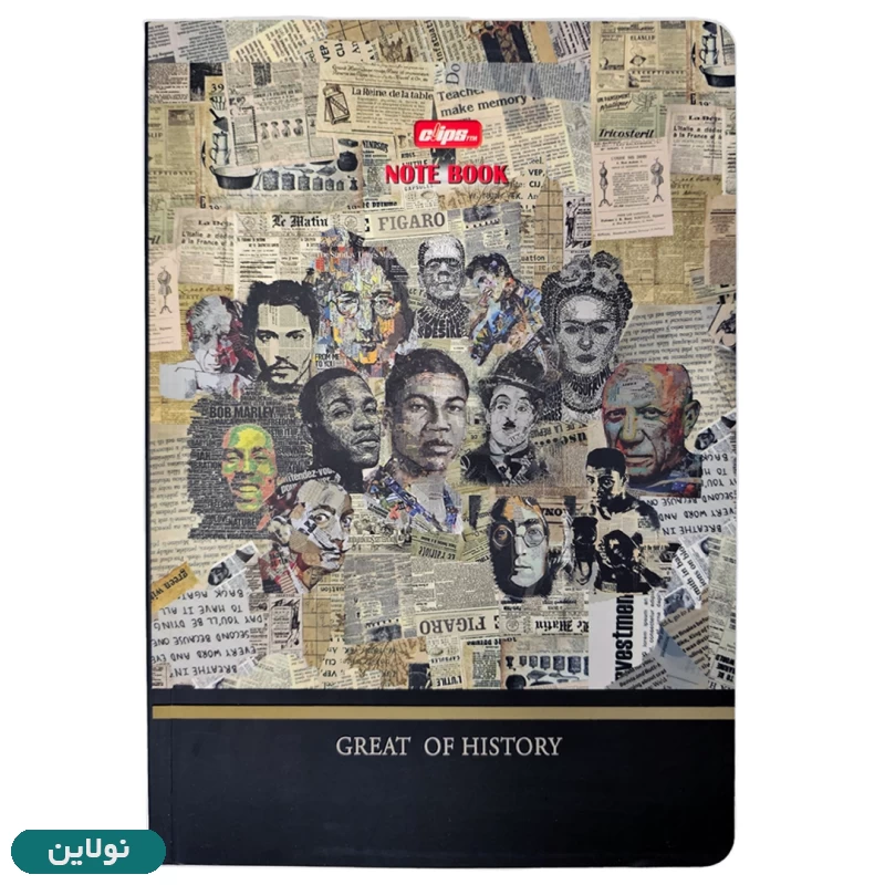 قیمت و خرید دفتر زبان 2 خط 80 برگ بدون سیم طرح بزرگسال کلیپس کد 0070 | نولاین