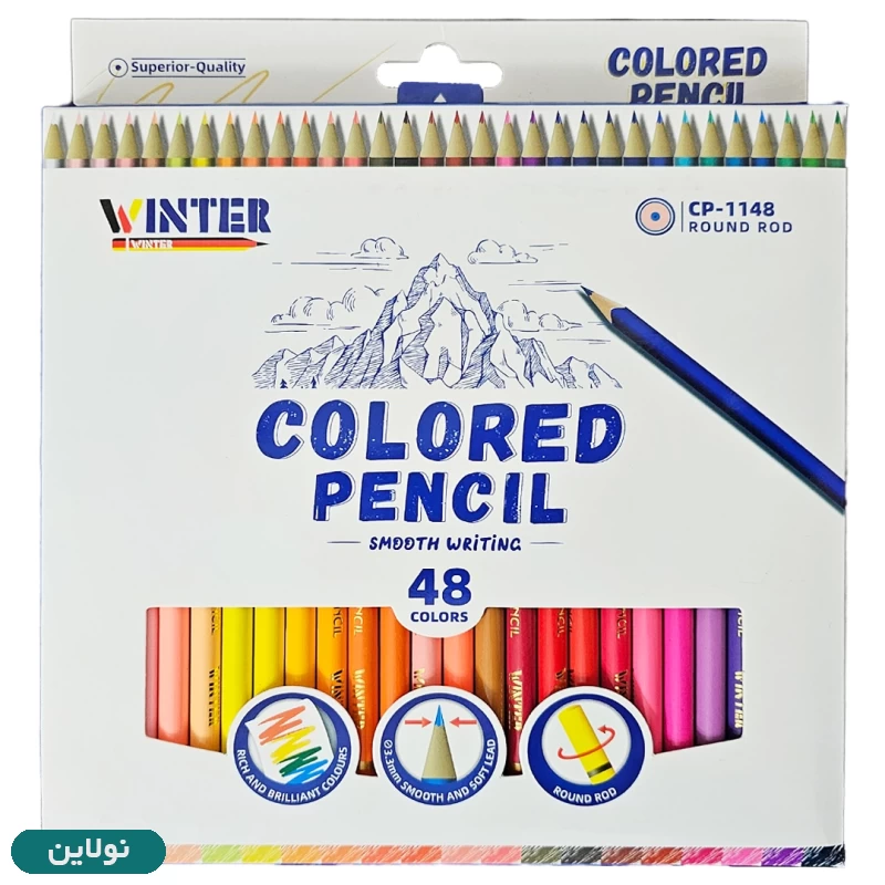 قیمت و خرید مداد رنگی 48 رنگ وینتر جعبه مقوایی کد cp-1148 winter | نولاین قیمت و خرید مداد رنگی 48 رنگ وینتر جعبه مقوایی کد cp-1148 winter | نولاین