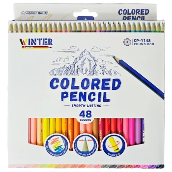 مداد رنگی 48 رنگ وینتر جعبه مقوایی کد cp-1148 winter | نولاین