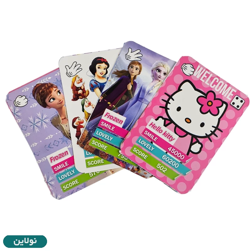 قیمت و خرید کارت بازی سنگ کاغذ قیچی مدل دخترانه کارتونی بسته 8 عددی کد 002 | نولاین