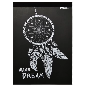 دفتر بلک ژورنال برگه سیاه ذغالی وزیری کلیپس طرح پر کد 1381 | نولاین