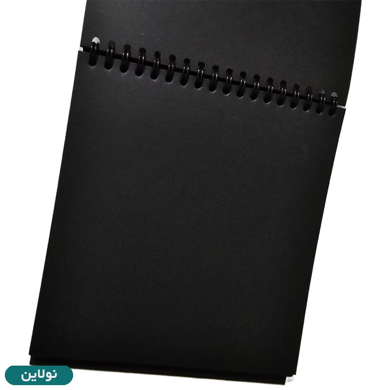 قیمت و خرید دفتر بلک ژورنال برگه سیاه ذغالی سیمی طلاکوب کلیپس طرح ماندالا کد 9020 | نولاین