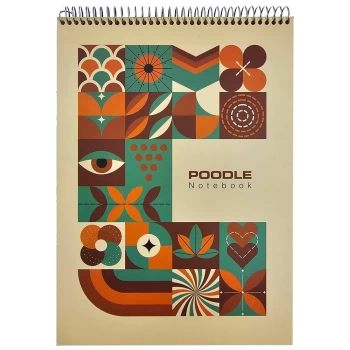 دفتر طراحی کرافت جلد سخت سیمی پودل سایز A4 طرح 009 | نولاین