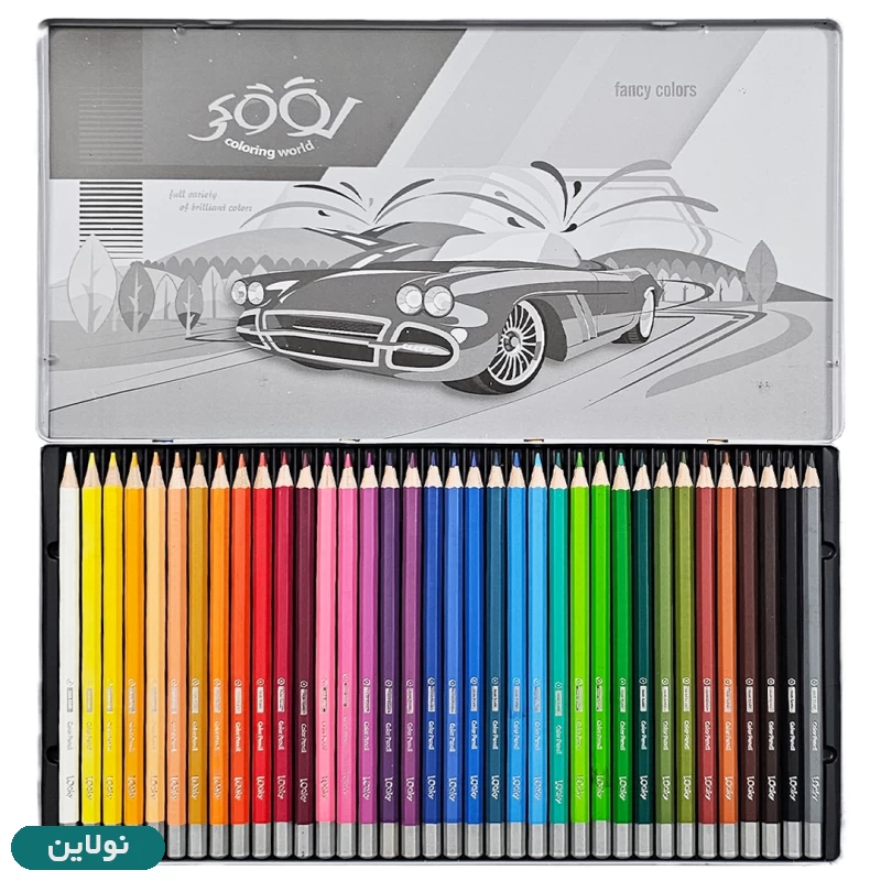 قیمت و خرید مداد رنگی 36 رنگ لوکی جعبه فلزی طرح ماشین | نولاین قیمت و خرید مداد رنگی 36 رنگ لوکی جعبه فلزی طرح ماشین | نولاین