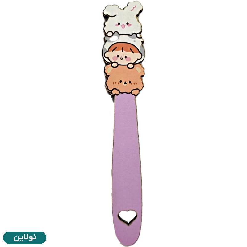 قیمت و خرید بوک مارک چوبی پیتیکو طرح دختر و خرگوش کد 004 | نولاین