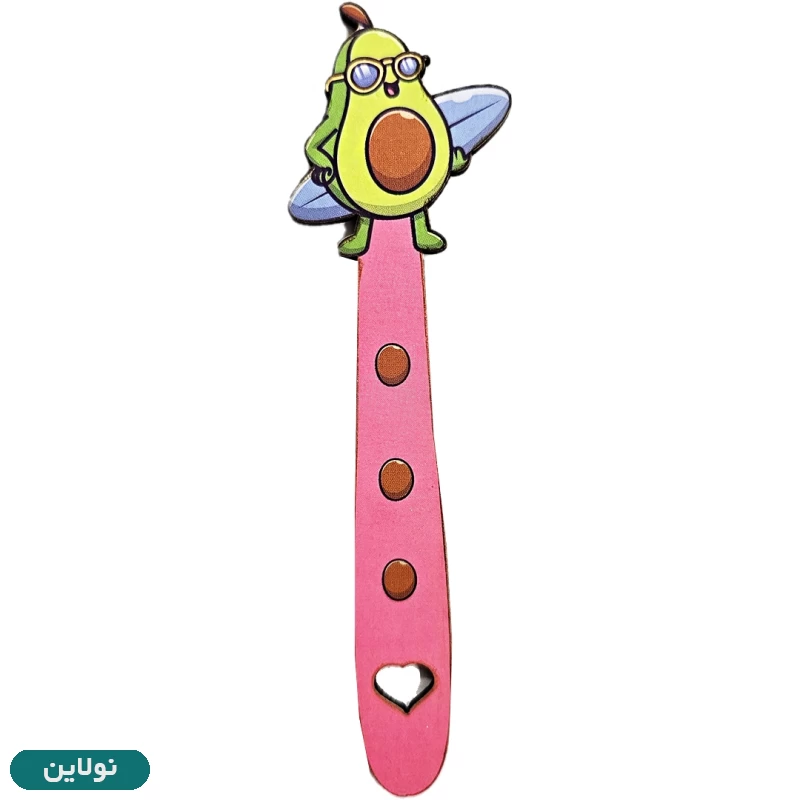 قیمت و خرید بوکمارک چوبی پیتیکو طرح آووکادو موج سوار کد 017 | نولاین