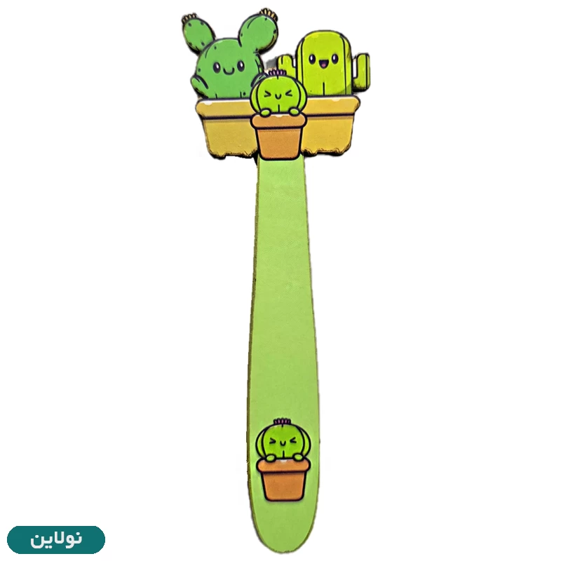 قیمت و خرید بوکمارک چوبی پیتیکو طرح کاکتوس کد 010 | نولاین