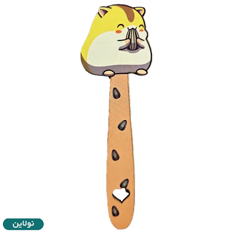 قیمت و خرید بوکمارک چوبی پیتیکو طرح سنجاب تخمه خور کد 027 | نولاین