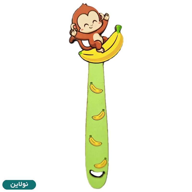 قیمت و خرید بوکمارک چوبی پیتیکو طرح میمون موز سوار کد 036 | نولاین