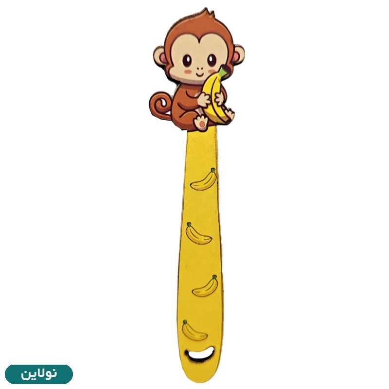 قیمت و خرید بوکمارک چوبی پیتیکو طرح میمون و موز کد 050 | نولاین