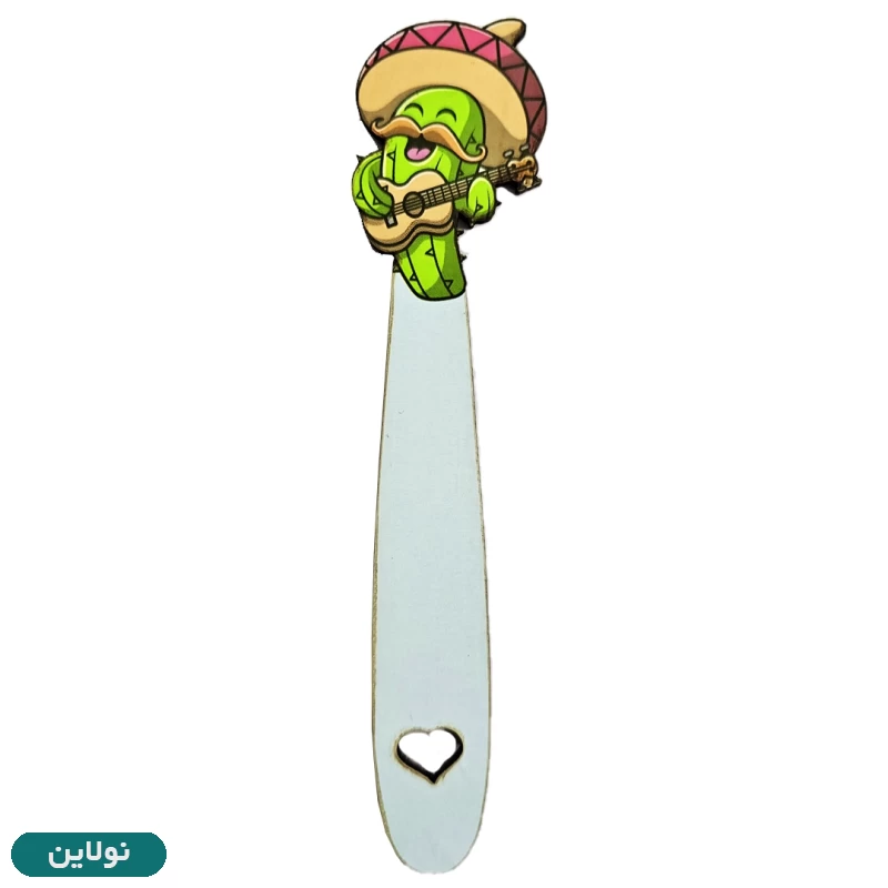 قیمت و خرید بوکمارک چوبی پیتیکو طرح کاکتوس گیتارزن کد 052 | نولاین