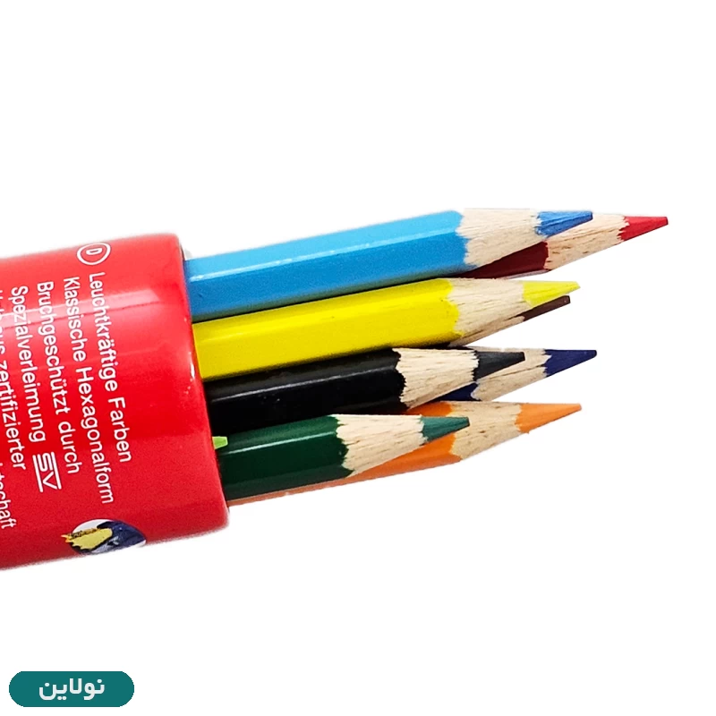 قیمت و خرید مداد رنگی 12 رنگ فابر کاستل مدل کلاسیک قوطی فلزی استوانه ای طرح قلعه | نولاین