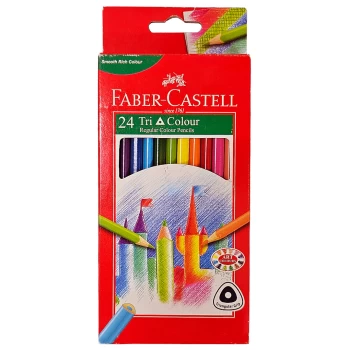 مداد رنگی 24 رنگ فابر کاستل کلاسیک جعبه مقوایی تخت سه گوش | نولاین