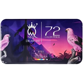 مداد رنگی 72 رنگ ام کیو mq جعبه فلزی آرتیست طرح طوطی | نولاین