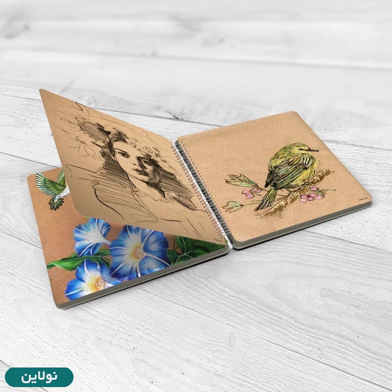 قیمت و خرید دفتر بولت ژورنال نقطه ای طرح آلینا کد 1528 مجموعه 2 عددی | نولاین