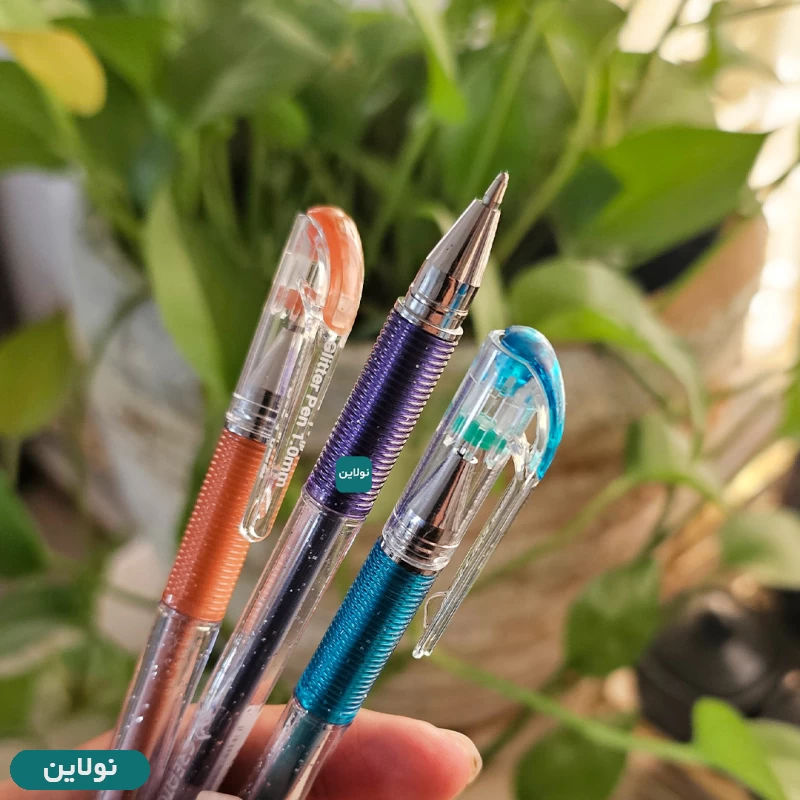 قیمت و خرید خودکار اکلیلی 12 رنگ سی کلاس مدل Gliiter کد PB-GL12 ضخامت 1 میلی متری | نولاین