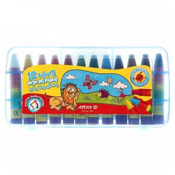 پاستل روغنی طلقی 12 رنگ آریا کد 2010 | نولاین