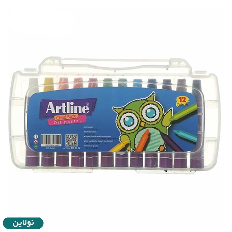 قیمت و خرید پاستل روغنی طلقی 12 رنگ آرت لاین | نولاین