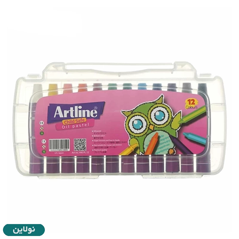 قیمت و خرید پاستل روغنی طلقی 12 رنگ آرت لاین | نولاین