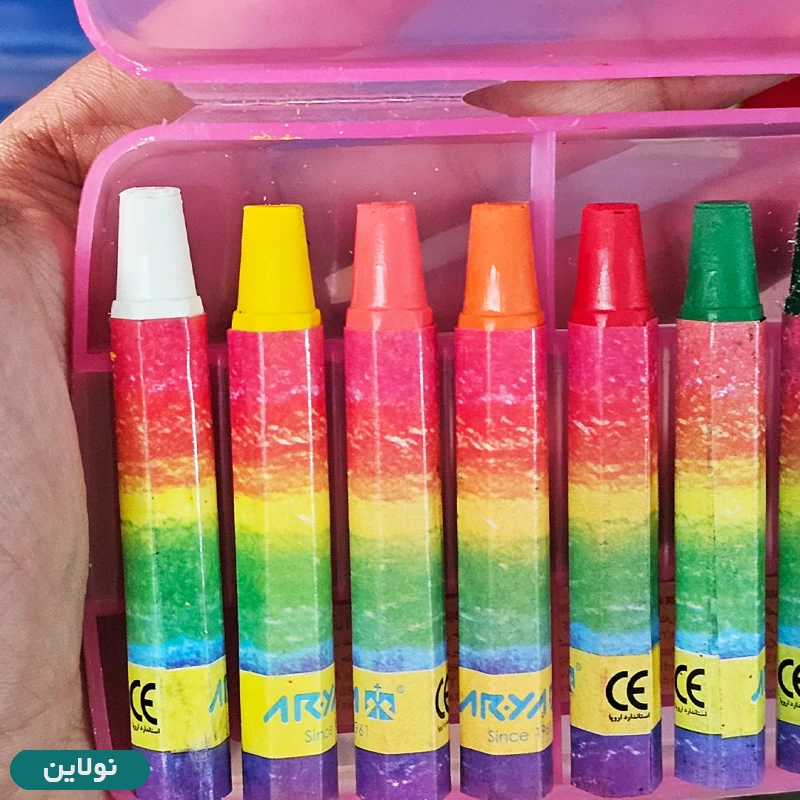 قیمت و خرید پاستل روغنی طلقی 12 رنگ آریا کد 2010 | نولاین