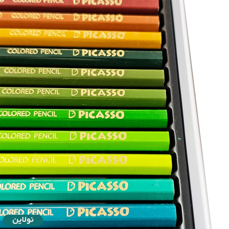 قیمت و خرید مداد رنگی 48 رنگ پیکاسو جعبه فلزی طرح شهر کد GOL48-T | نولاین