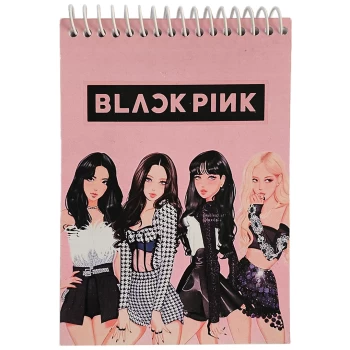 دفترچه یادداشت طرح بلک پینک blank pink سیمی | نولاین