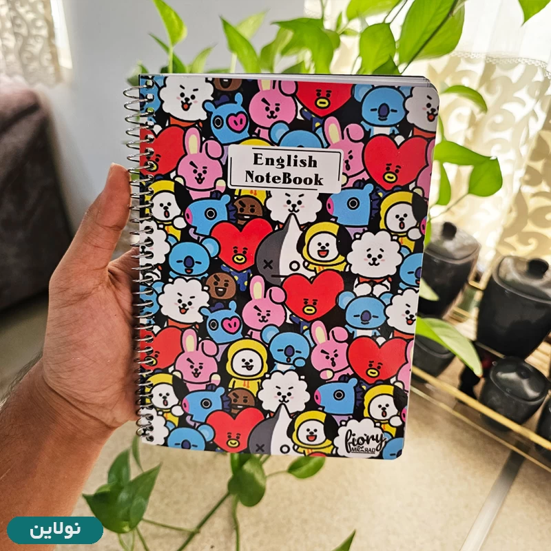 قیمت و خرید دفتر زبان 2 خط 50 برگ مستر راد طرح بی تی اس bts کد 2128 | نولاین