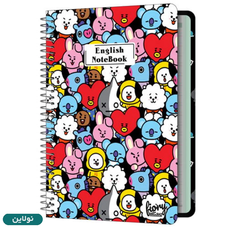 قیمت و خرید دفتر زبان 2 خط 50 برگ مستر راد طرح بی تی اس bts کد 2128 | نولاین