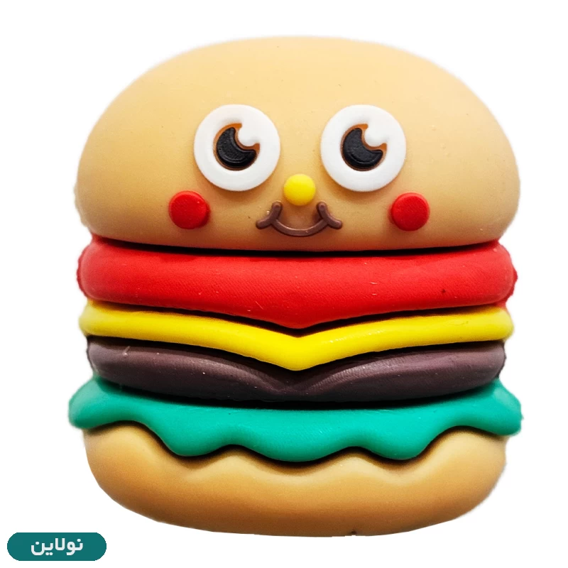 قیمت و خرید تراش فانتزی سیلیکونی طرح همبرگر | نولاین