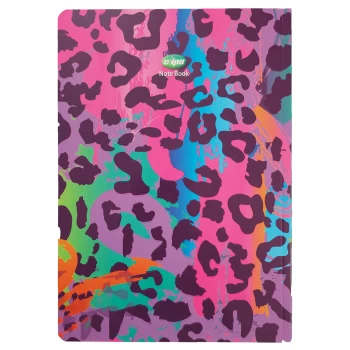 دفتر مشق تک خط 100 برگ بدون سیم کلیپس طرح رنگارنگ کد 0377 | نولاین