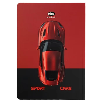 دفتر مشق تک خط 100 برگ بدون سیم کلیپس طرح ماشین اسپرت کد 0377 | نولاین