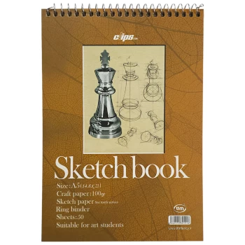 دفتر طراحی A5 سیمی کلیپس طرح مهره شطرنج کد 1916 | نولاین