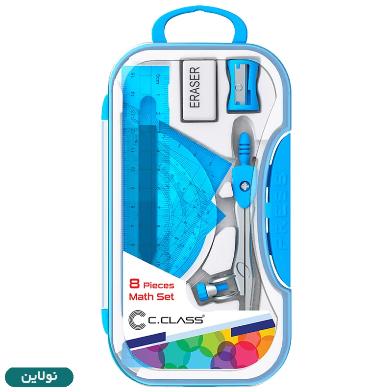 قیمت و خرید ست پرگار و گونیا و خط کش 8 تکه سی کلاس مدل مدادی | نولاین