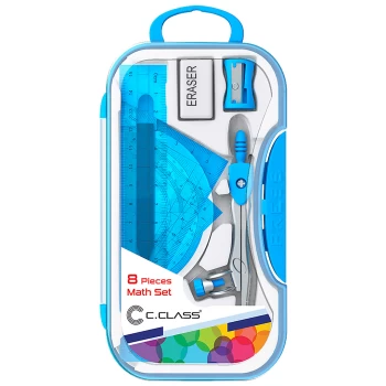 ست پرگار و گونیا و خط کش 8 تکه سی کلاس مدل مدادی | نولاین