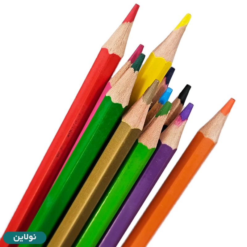 قیمت و خرید مداد رنگی 12 رنگ پنتر استوانه ای فلزی کد RCP103-12 | نولاین