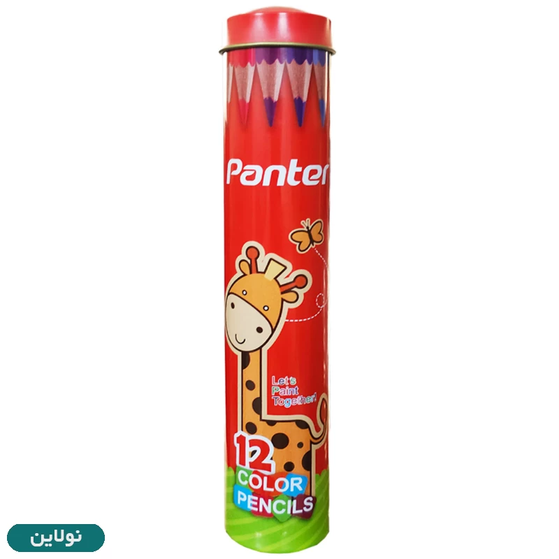 قیمت و خرید مداد رنگی 12 رنگ پنتر استوانه ای فلزی کد RCP103-12 | نولاین