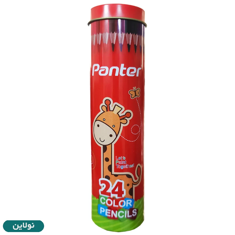 قیمت و خرید مداد رنگی 24 رنگ پنتر استوانه ای فلزی کد RCP103-24 | نولاین