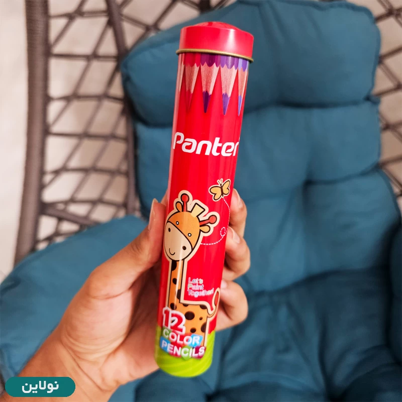 قیمت و خرید مداد رنگی 12 رنگ پنتر استوانه ای فلزی کد RCP103-12 | نولاین