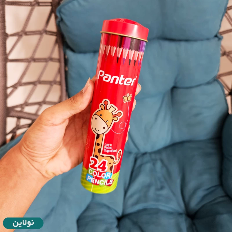 قیمت و خرید مداد رنگی 24 رنگ پنتر استوانه ای فلزی کد RCP103-24 | نولاین