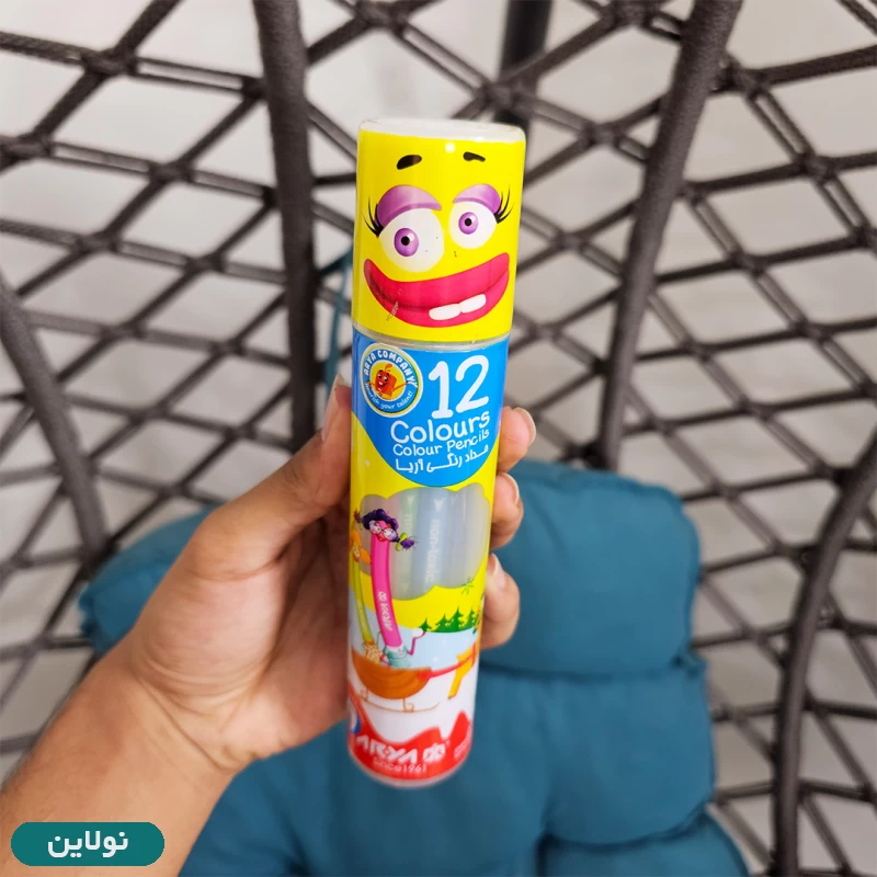 قیمت و خرید مداد رنگی 12 رنگ استوانه ای آریا کد 3051 | نولاین