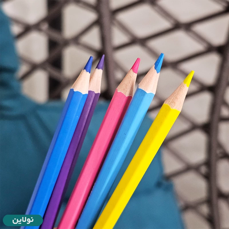 قیمت و خرید مداد رنگی 12 رنگ استوانه ای آریا کد 3051 | نولاین