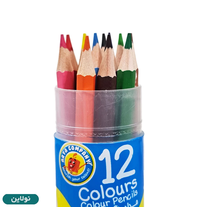 قیمت و خرید مداد رنگی 12 رنگ استوانه ای آریا کد 3051 | نولاین