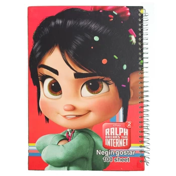 دفتر مشق 100 برگ سیمی جلد سخت طرح رالف خراب کار کد 1677 | نولاین